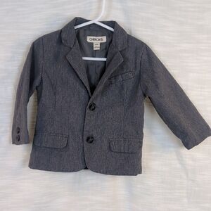 Cherokee Infant Blazer Gray Formal 12 month Baby 2 Button Preppy Cotton Blazer
